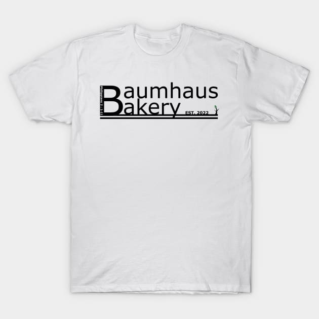 Baumhaus Bakery Logo Black T-Shirt by Baumhaus